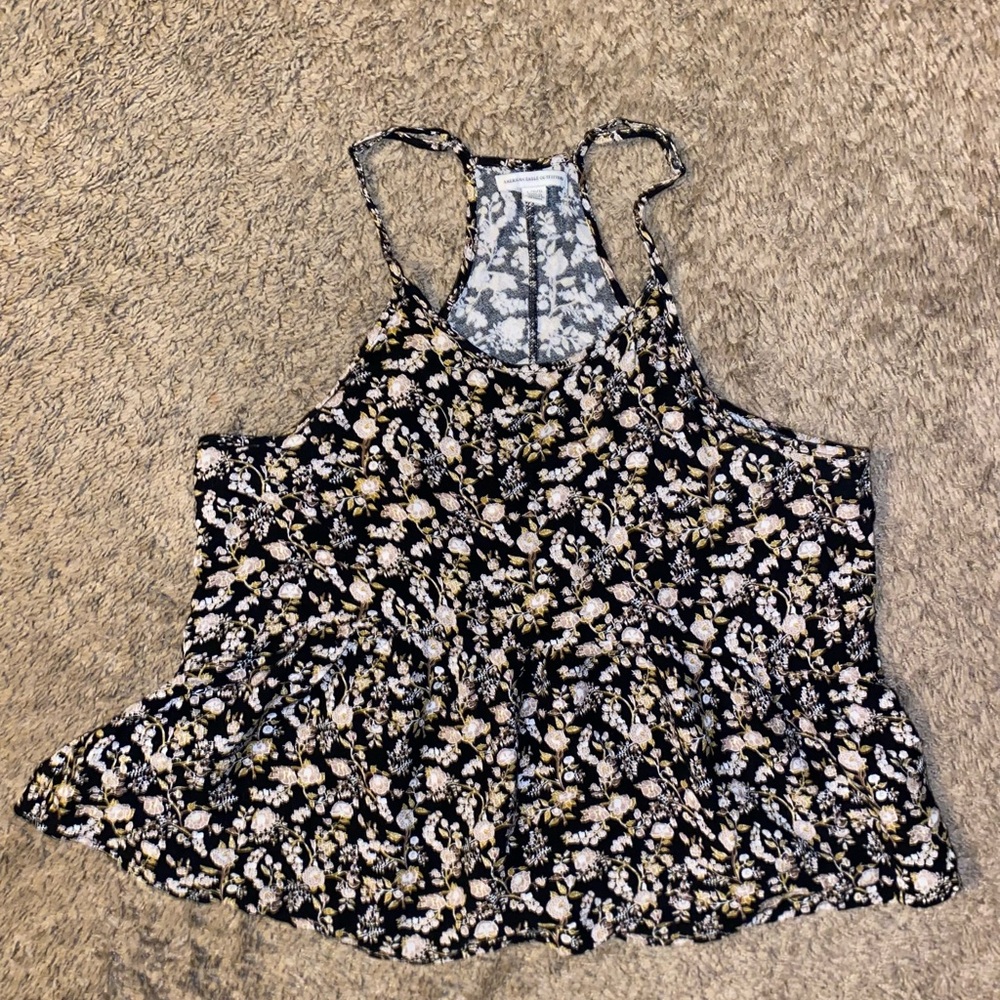 American Eagle Outfitters Black Floral Camisole